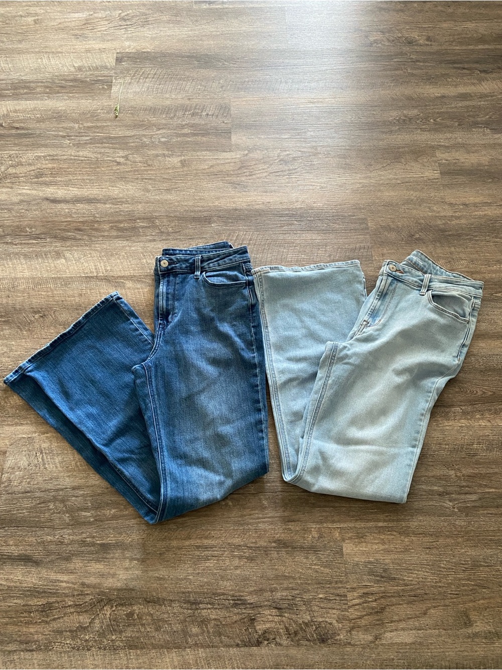 Women’s Old Navy Wow Flare Jeans- Classic & Light Wash Options, 2 pairs